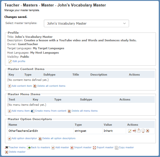 Empty Master page